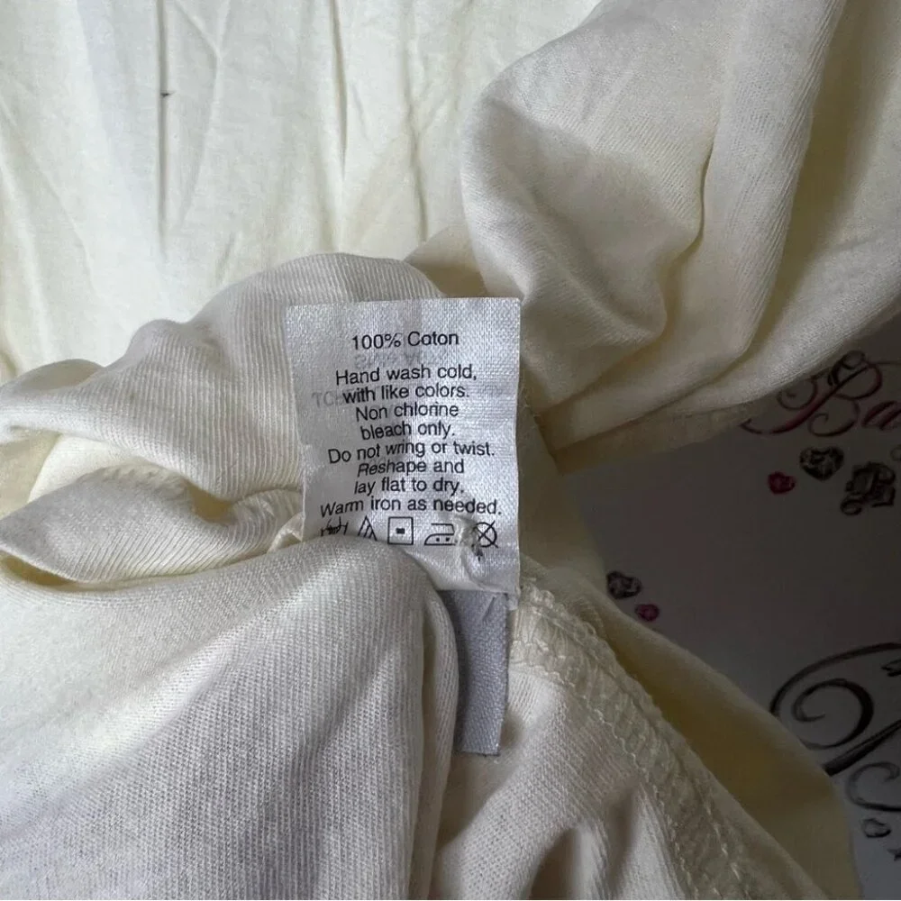 J. Crew tshirt blouse open crochet Cream Women's Blouse with Eyelet Sleeves